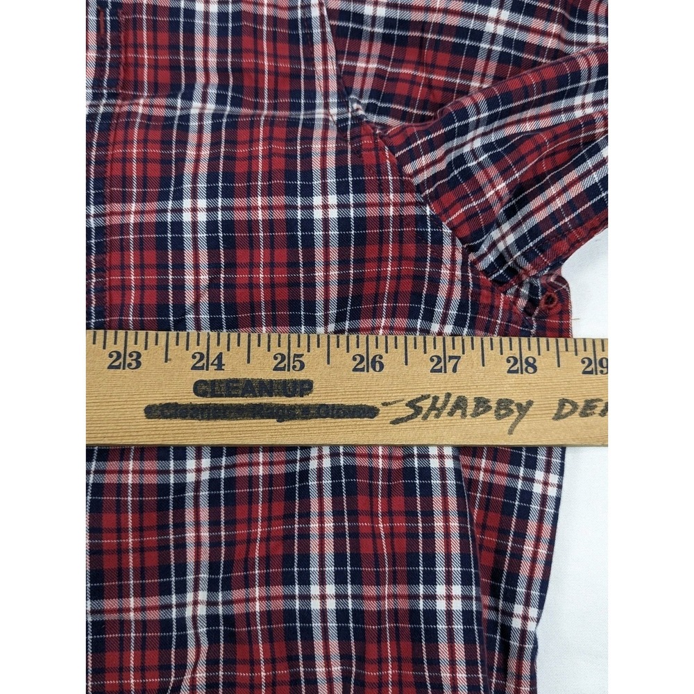 Ariat Pro Shirt Mens 3XL Long Sleeve Red White Blue Plaid Embroidered Western - Picture 8 of 11